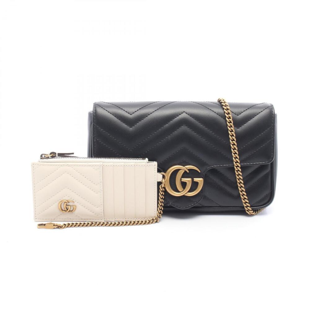 Gucci GG Marmont Leather Shoulder Bag Black
